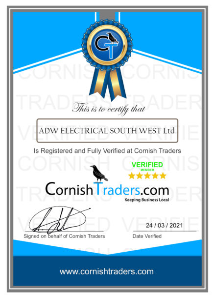 ADW Electrical with Alex, Williams CT Verified Cornish Traders Cornwall
